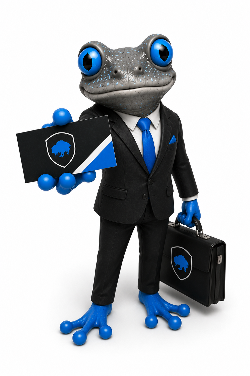 biz card frog
