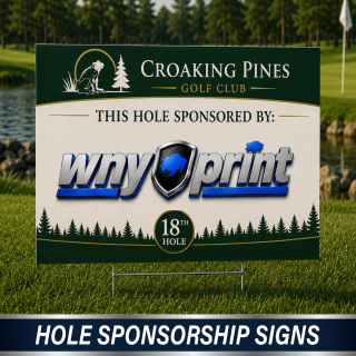 Idea Showcase 27c hole sponsorship signs showcase